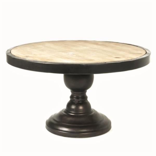 Cake Stand - Rustic Farmhouse Wood with Metal Base – Rose & Flair Lifestyle